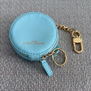 Marc Jacobs Light Blue Key Holder with Gold Details